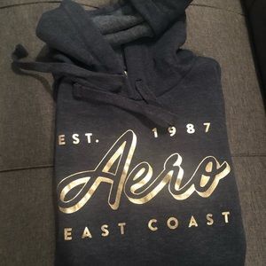 NWT Aero navy blue hoodie sweater